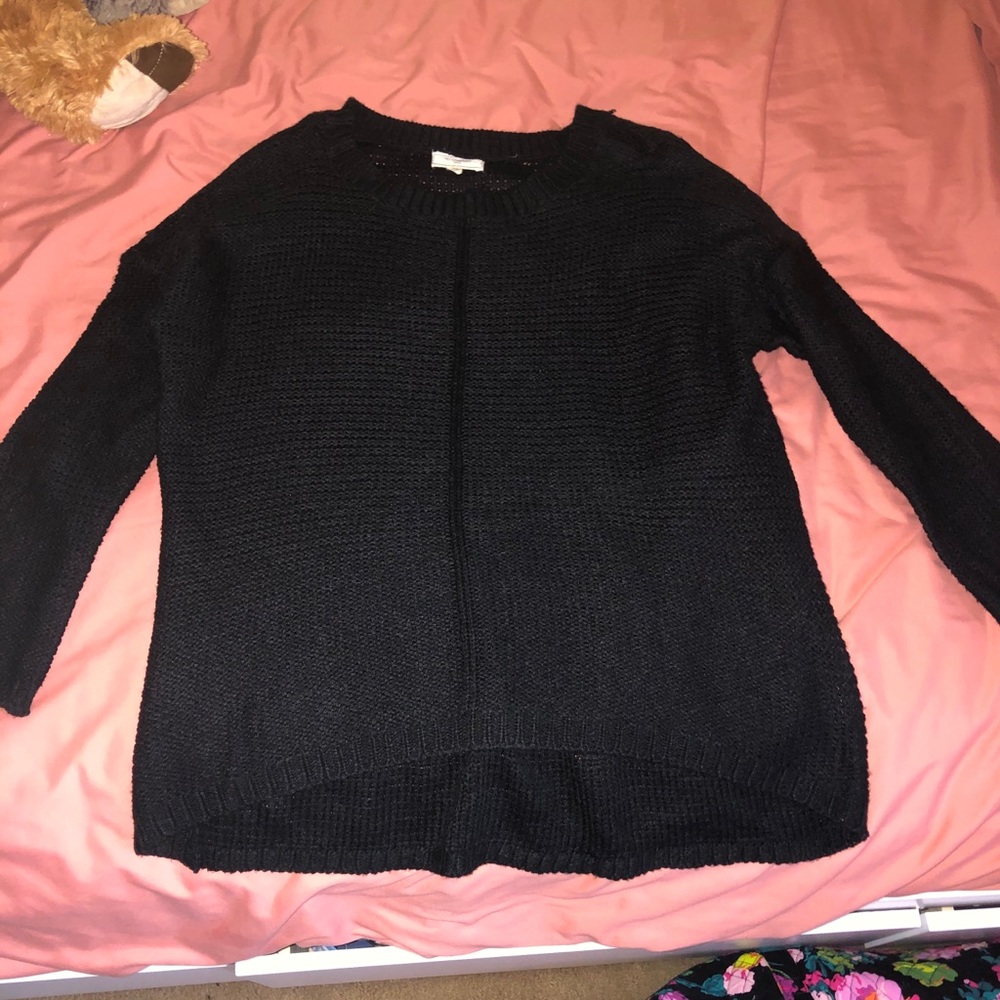 black sweater